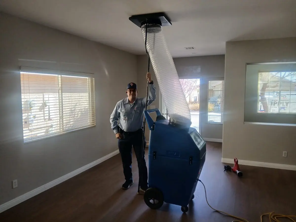 Professional Dryer Vent Cleaning work inside a Frisco home
